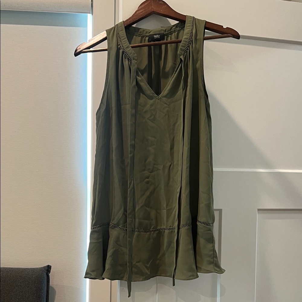 Mossimo Supply Co. Sage Green Sleeveless Blouse
